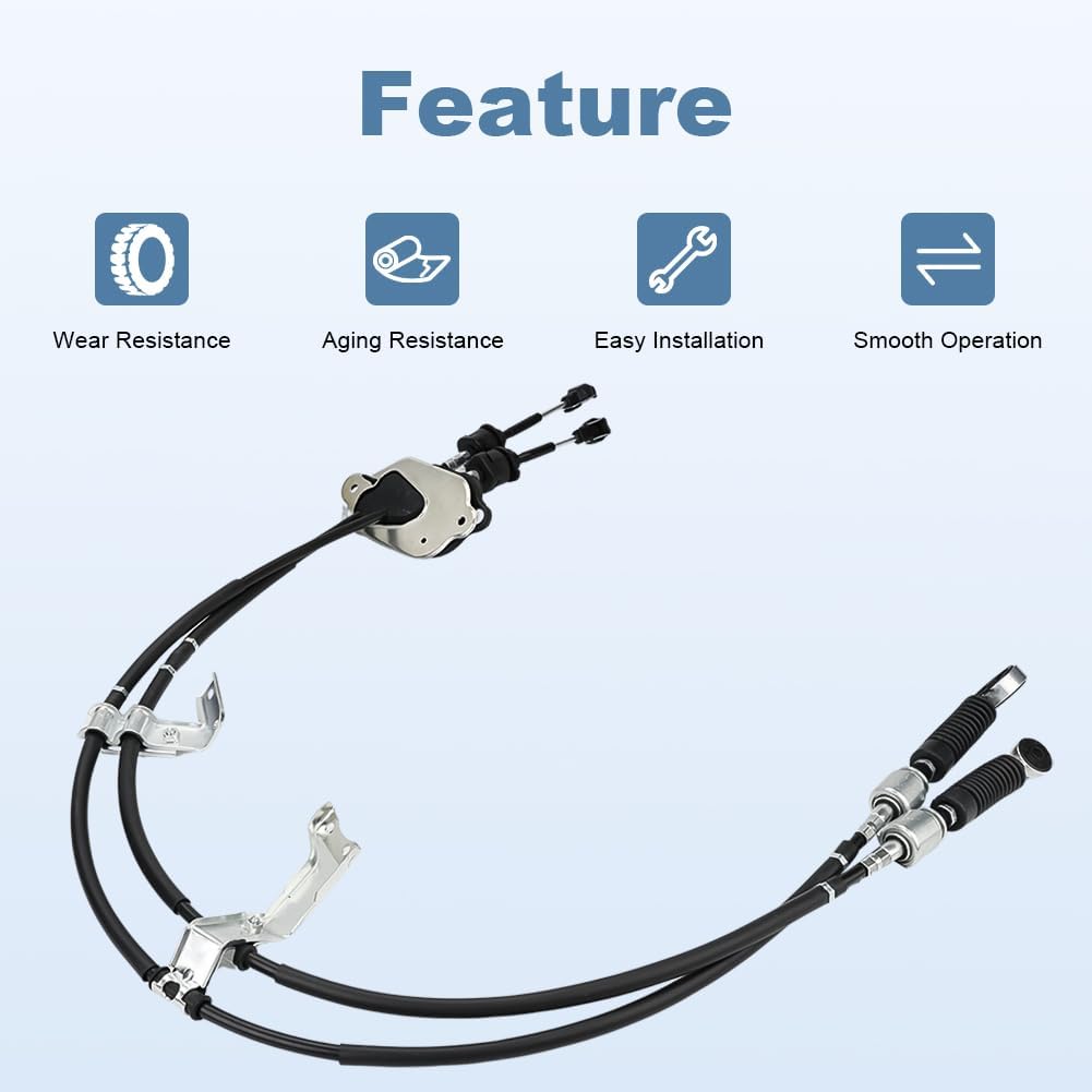 Manual Transmission Shifter Cable Replacement for 54310-SNA-A05 54310SNAA05 Compatible with Honda Civic 2006 2007 2008 2009 2010 2011 1.8L L4 Gear Shift Gearshift Control