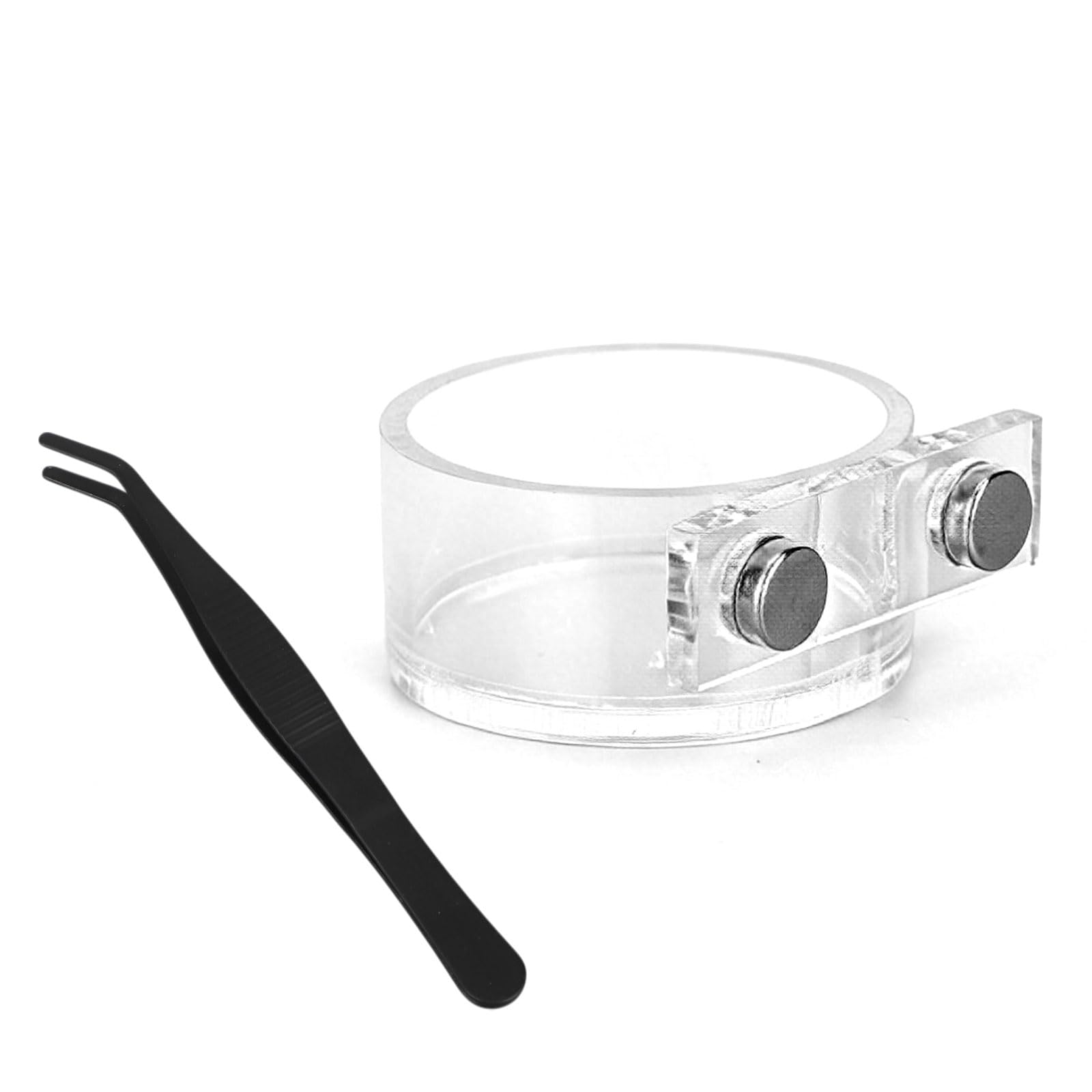 Goktvai Jumping Spider Feeding Dish Set, Magnetic Water Bowl Dispenser Feeding Food Dish with Reptile Tweezers Jumping Spider Enclosure Accessories Kit for Tarantula Mantis Small Reptiles Pets