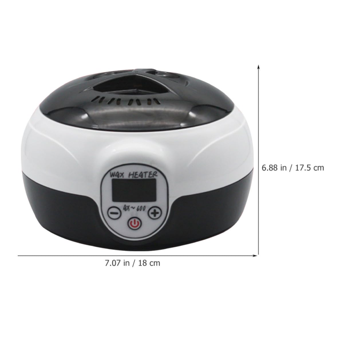 Scaldacera Elettrico per Depilazione, Vasca 145w Nero | Abs e Pp, Portatile per Casa e Spa, Design Contemporaneo e Stile Elegante