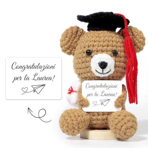 BETESSIN Positiva Doll Peluche Regalo Laurea Motivazionale Italiano Positiva Orsetto