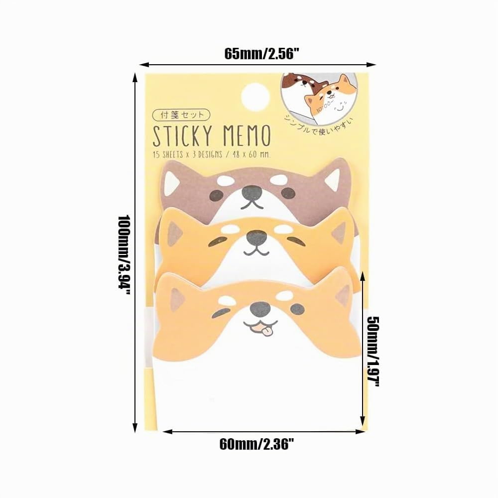 Ensemble de Sticky Notes Autocollantes Kawaii 270 Pièces pour École Bureau