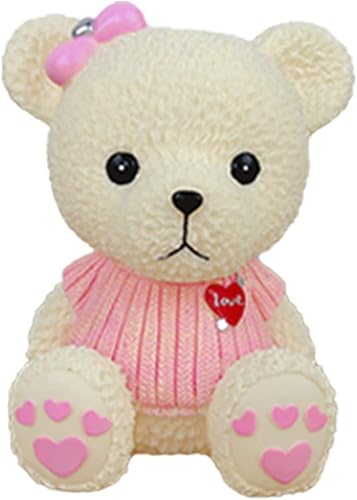 Miniatura 1 de Jaugufiy Alcancía de oso de peluche de resina de dibujos animados lindo oso monedero banco de monedas caja de ahorro de monedas para regalo de niños