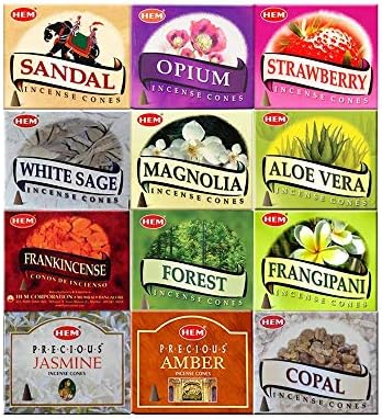 12 Assorted Boxes of HEM Incense Cones