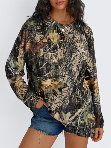 Image of Trendy Queen Womens Oversized Long Sleeve Shirts Fall Tops 2026 Basic Tees