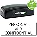 Large Pre-Inked Personal Confidential Stamp (Red Ink)