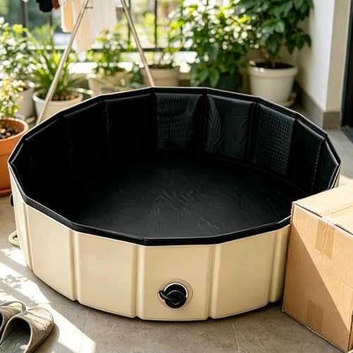 Piscine pliable pour chien sans gonflage bac à eau résistant toutes races - 8