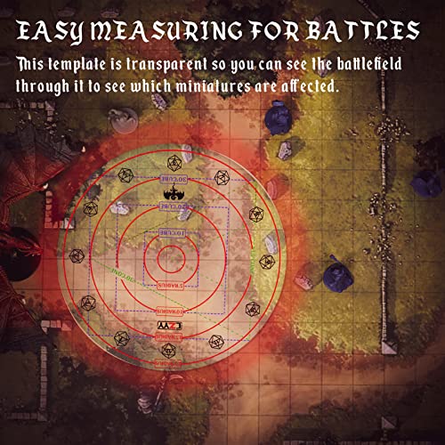 Upgraded Spell AOE Damage Template Extra Large to 30' Cube & 30' Cone, Acrylic D&D Area Effect Marker with Gift Box - Image 3