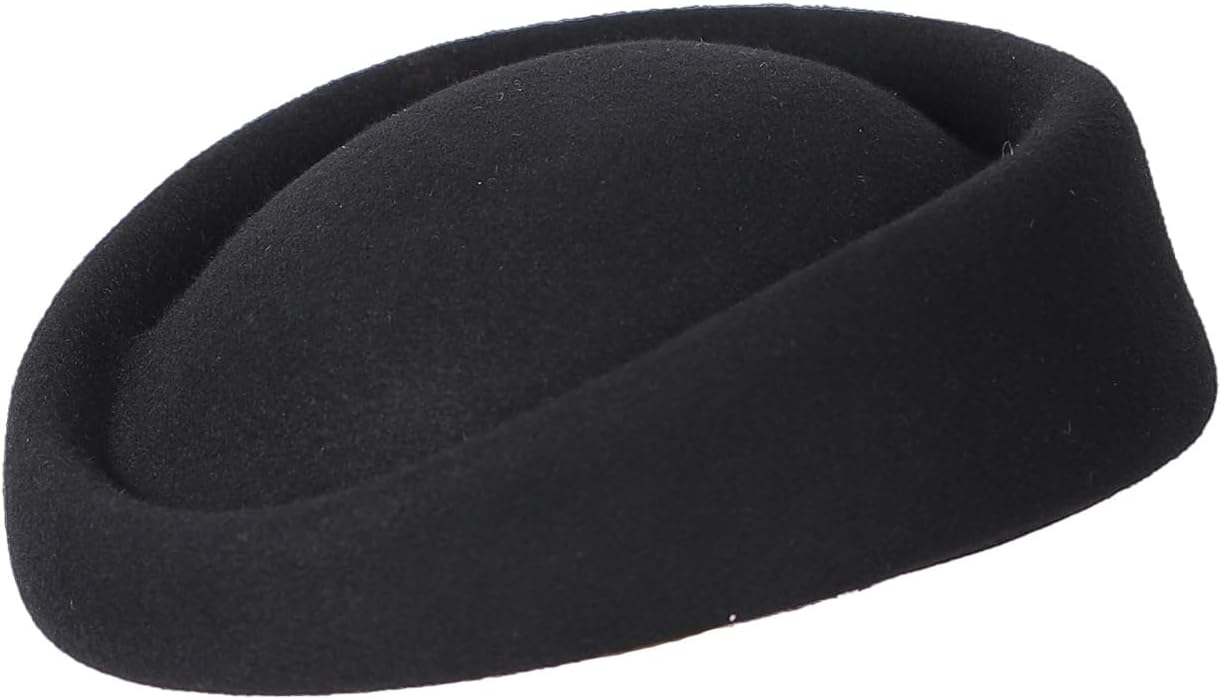 HIMESPORT Wool Felt Beret Derby Fascinator Hats for Women Ladies Church Tea Party Formal Wedding Pillbox Hat