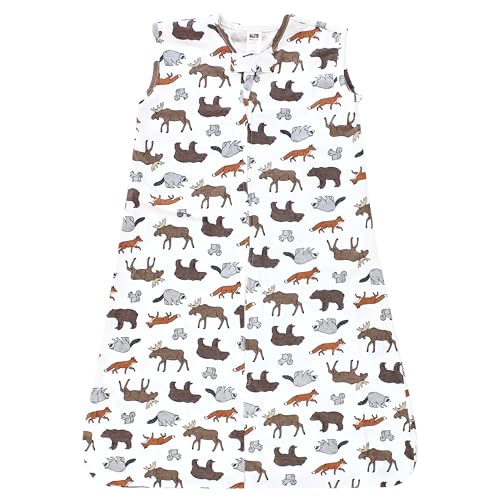 Image of Hudson Baby Unisex Baby Cotton Sleeveless Wearable Sleeping Bag, Sack, Blanket, Animal Adventure, 12-18 Months