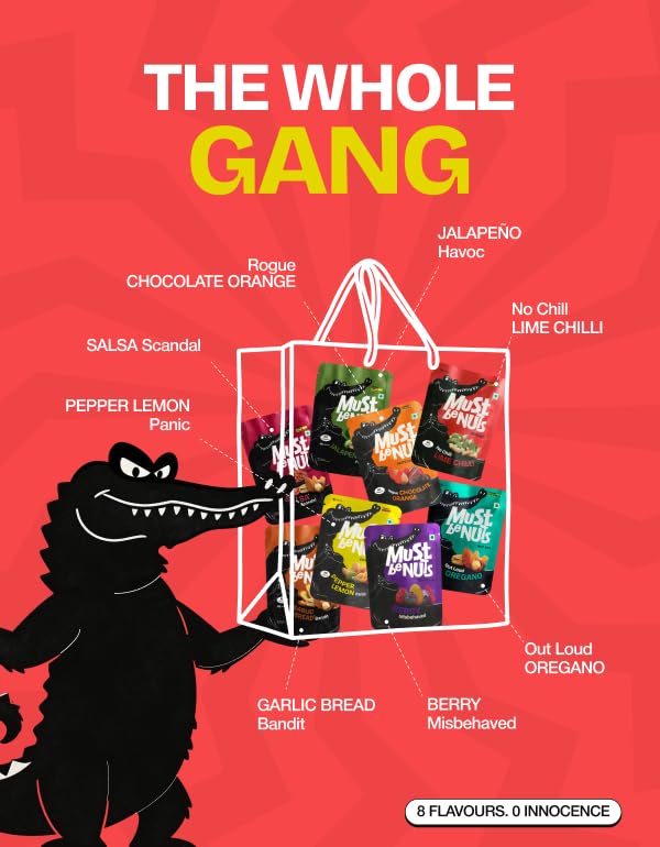 Image of Must Be Nuts No Chill Lime Chilli Seed Mix | 11g Protein | Pack of 5 | Pumpkin Seeds, Watermelon Seeds, Sunflower Seeds & Sesame Seeds with Lime Chilli Seasoning