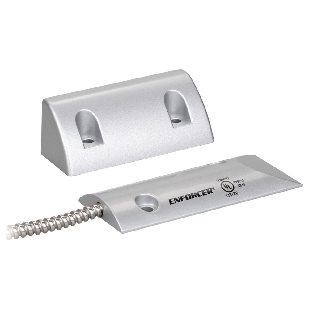 Seco-Larm SM-226RQ ENFORCER Overhead Door-Mount Magnetic Contact, Closed Loop, Adjustable to Fit Most Door-channel Widths, 2-3/4 (70mm) Gap, 24 (61cm) Wire Leads Enclosed in Armored Cable