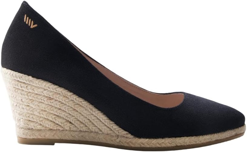 Dunes Canvas Espadrille Wedges with 2 ½” Heel Women's Sandals with Breathable Cotton Canvas and 100% Natural Jute Midsole for All Casual Occasions