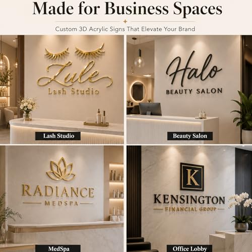 Image of Custom Acrylic Business Logo Sign for Office, Salon & Store Wall | Precision Crafted, Laser Cut, Smooth Edges, Premium Finish, Multiple Colors, Size Options, Easy Installation, Handmade