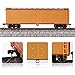 Evemodel C8747 1pc HO Scale 1:87 40' Wood Side Reefer 40ft Boxcar Model Railway Wagon (Yellow)