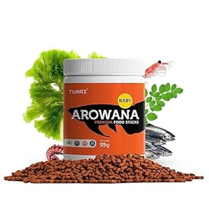 Tunai Arowana Fish Food Sticks |95g| for Baby Arowana, 40% Protein with The Benefits of Moringa, BSF Larvae, Squid Liver and Shrimp, Boost Growth and Vibrant Colors