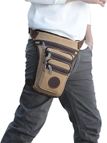 Miniatura 3 de Drop Leg Bag Military Tactical Motorcycle Ride Crossbody Backpack Cross Outdoor Bike Cycling Hiking Thigh Bag Waist Pouch for Men Khaki