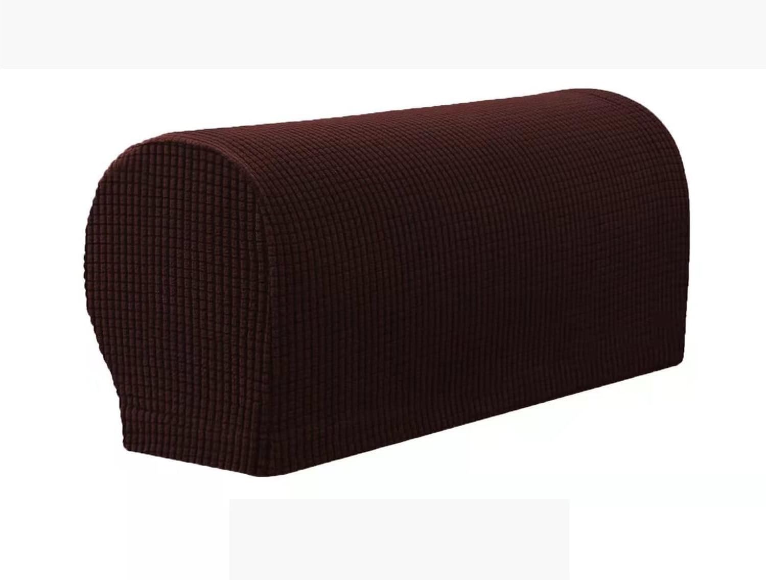 Thicken Armrest Cover Stretch Jacquard Armrest Chair Cover Anti-Slip Washable Armchair Couch Loveseat Protective -Deep coffee-2pcs