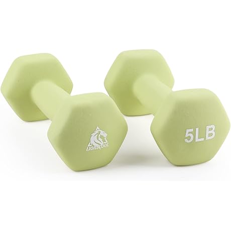 LIONSCOOL Neoprene Dumbbells: The Perfect 5-Pound Pair for Strength Training