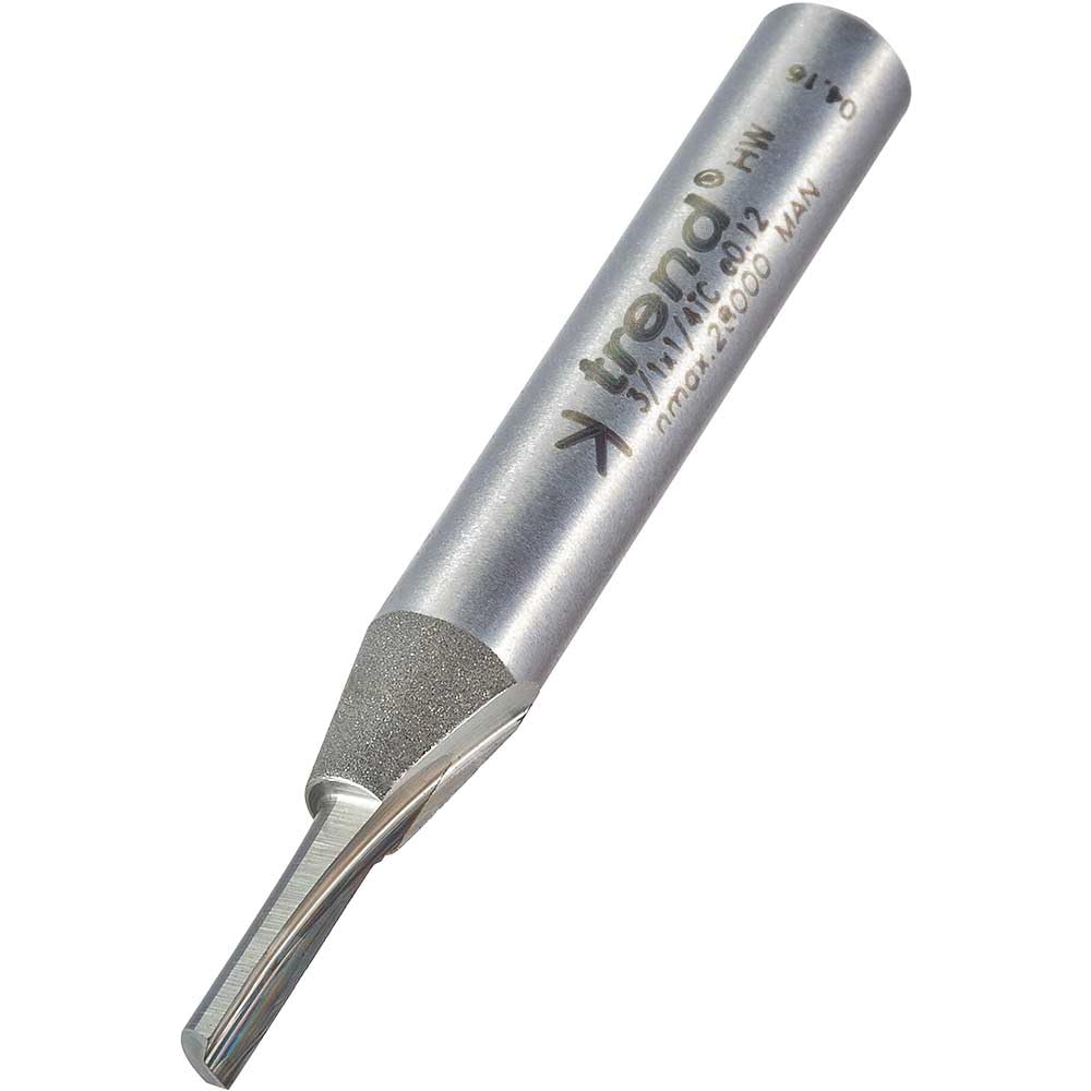Trend Professional 2/15X1/4Tc Single Flute Cutter 3Mm Diameter - 1/4 Shank
