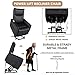 Electric Massage Chair, Motor Riser Recliner Lift Chair with Heat & 8 Point Vibration Massage Sofa, Ergonomic Lounge Leather Chair with Remote Side Pocket - Black
