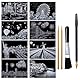 Yolev 8 Bögen Kratzbilder Scratch Art Regenbogen Erwachsene Kratzpapier Papier DIY Kratzbilder für Kinder Erwachsene mit Scratchboard Tools