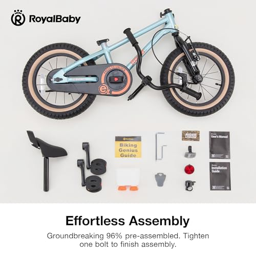 Image of RoyalBaby EZ-Pro Kids Bike, Lightweight Aluminum 2-in-1 Balance to Pedal Bike with One-Key Switch, 14 16 18 20 Inch for Age 3-10 Years
