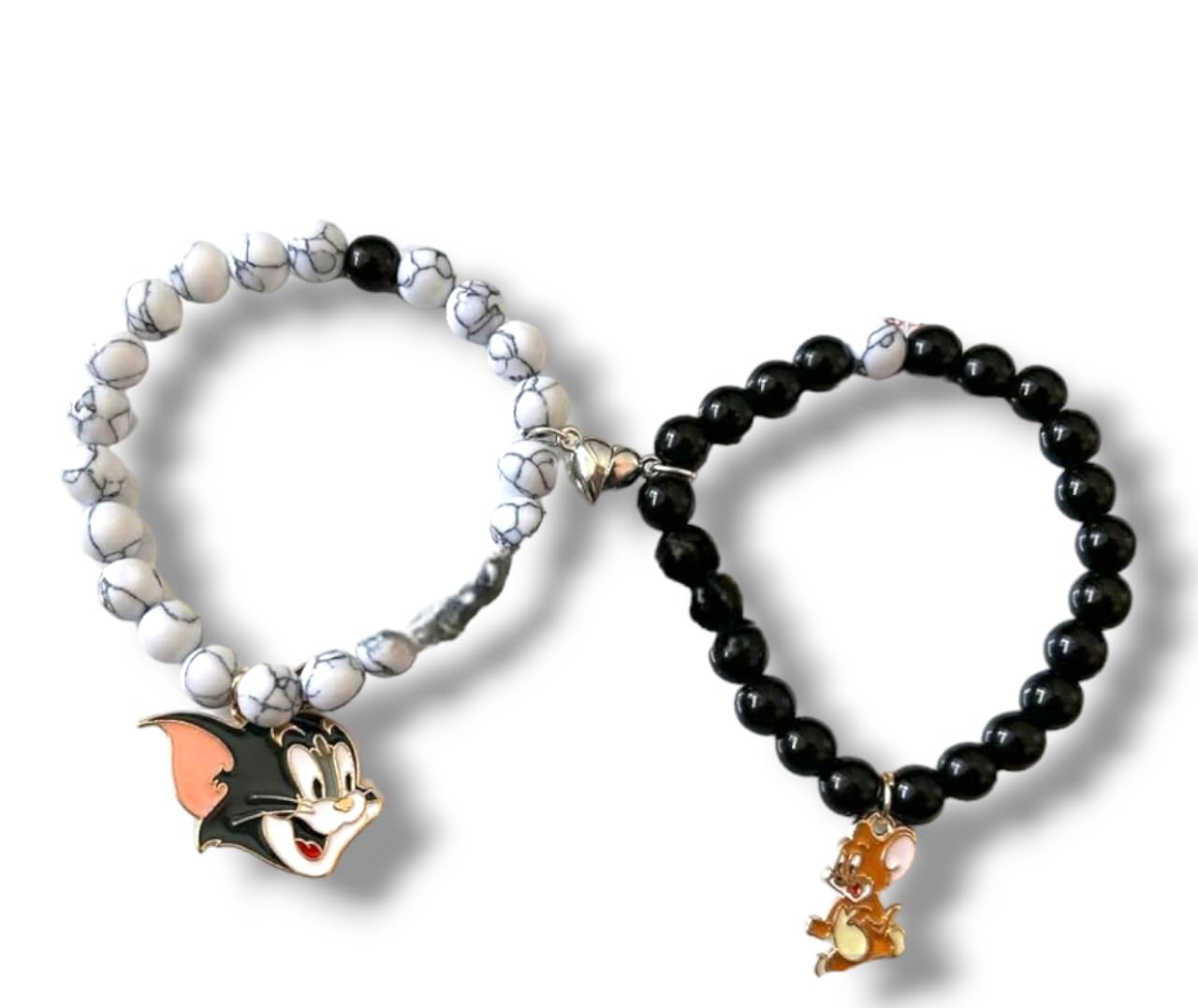 needs collection Bracelets Multi Layer Stone Beads friends Combo Matching Best Friend Relationship Couple Bracelet heart with tom & jerry For Women (B0D73XPKY2) Amazon Price History, Amazon Price Tracker