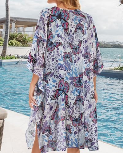 Image of Women's Kimono Beach Cover up for Summer Bathing Suits Cardigans Casual Loose Swimwear 2026