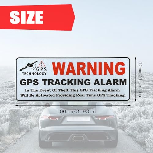 Image of 3PCS 1.6 x 3.2 Inch Warning GPS Alarm System Car Stickers, Automotive Decals, Self Adhesive Car Warning Stickers, Vinyl Car Window S tickers Car Exterior Accessories Universal for SUV Van