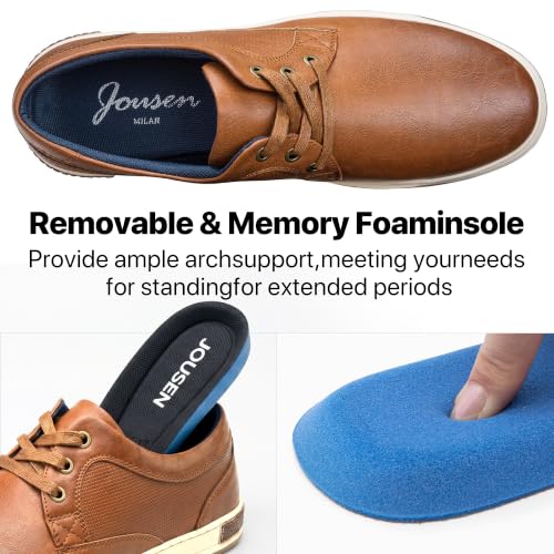 Jousen Men's Fashion Sneakers Classic Retro Casual Shoes for Men Breathable Business Dress Sneaker