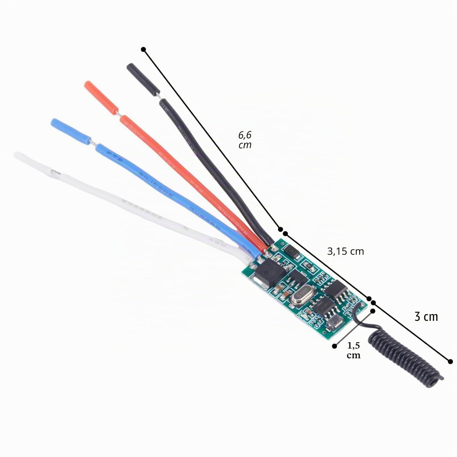 Interrupteur à Distance Sans Fil DC12V,3 Voies 3 Canaux DC 5V/12V/24V/30V/3A Mini Relais Interrupteur Sans Fil Télécommande pour Bandes lumineuses, Serrures de Porte