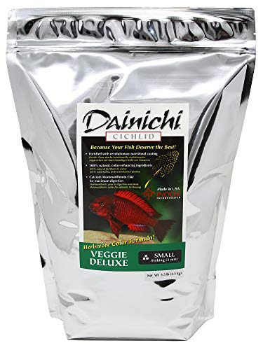 Dainichi Cichlid Food - Veggie Deluxe (5.5 Lbs), Small (3 mm) Sinking Pellet
