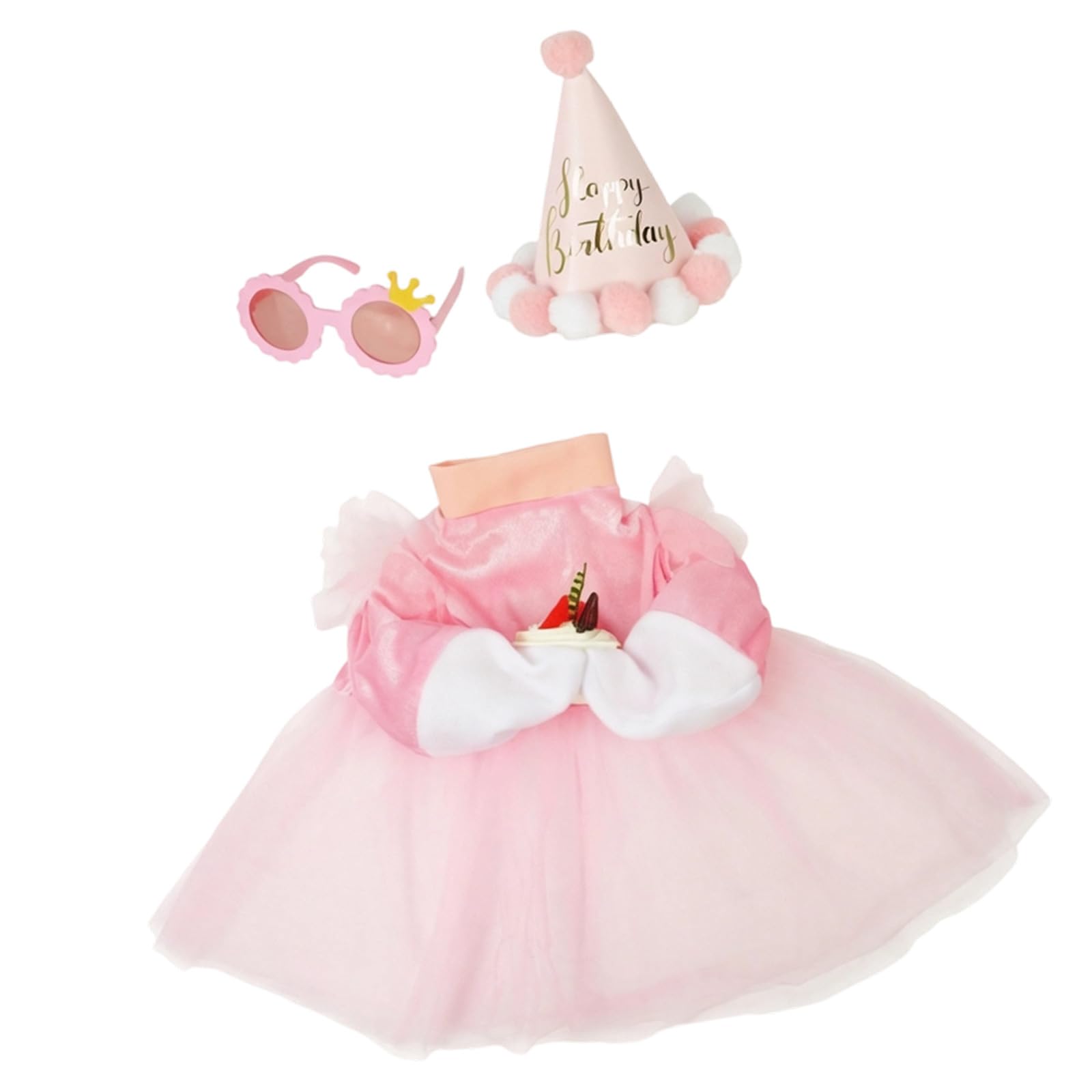 Elnwnnkc Porch Dress Set for Birthday Display, 23-Inch Statue Outfit Styling for Entryway Porch and Front Door Party Decor