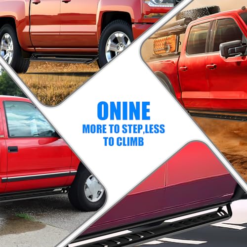 Image of ONINE Tubular Drop Running Boards for Chevy Silverado GMC Sierra Crew Cab
