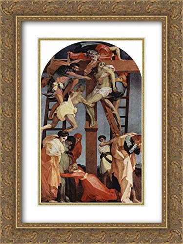 Deposition 18x24 Gold Ornate Frame and Double Matted Museum Art Print by Rosso Fiorentino