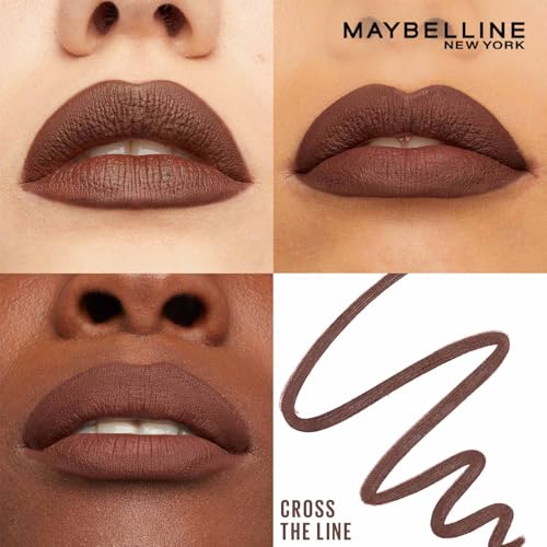 Image of Maybelline Lifter Liner Lip Liner Pencil with Hyaluronic Acid, Cross The | Creamy, Moisturizing Lip liner | Smooth Glide Application for defined lips