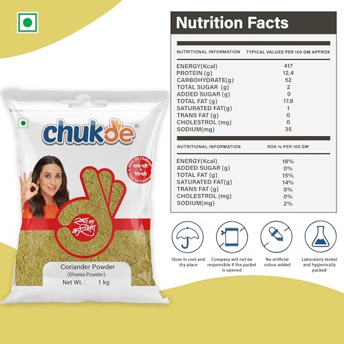 Image of Chukde - Dhania Powder - Coriander Powder - Fresh And Aromatic Spice for Authentic Cooking - Perfect for Seasoning, Soups, and Curry Dishes - 1000 Gram