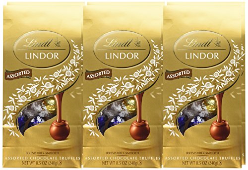 Lindt LINDOR Assorted Chocolate Truffles, Kosher, 8.5 Ounce, Pack of 6