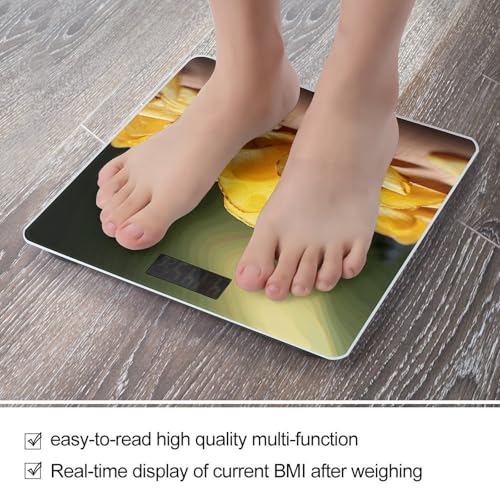 Báscula digital de baño diseño papas fritas 400lb capacidad miniatura 5