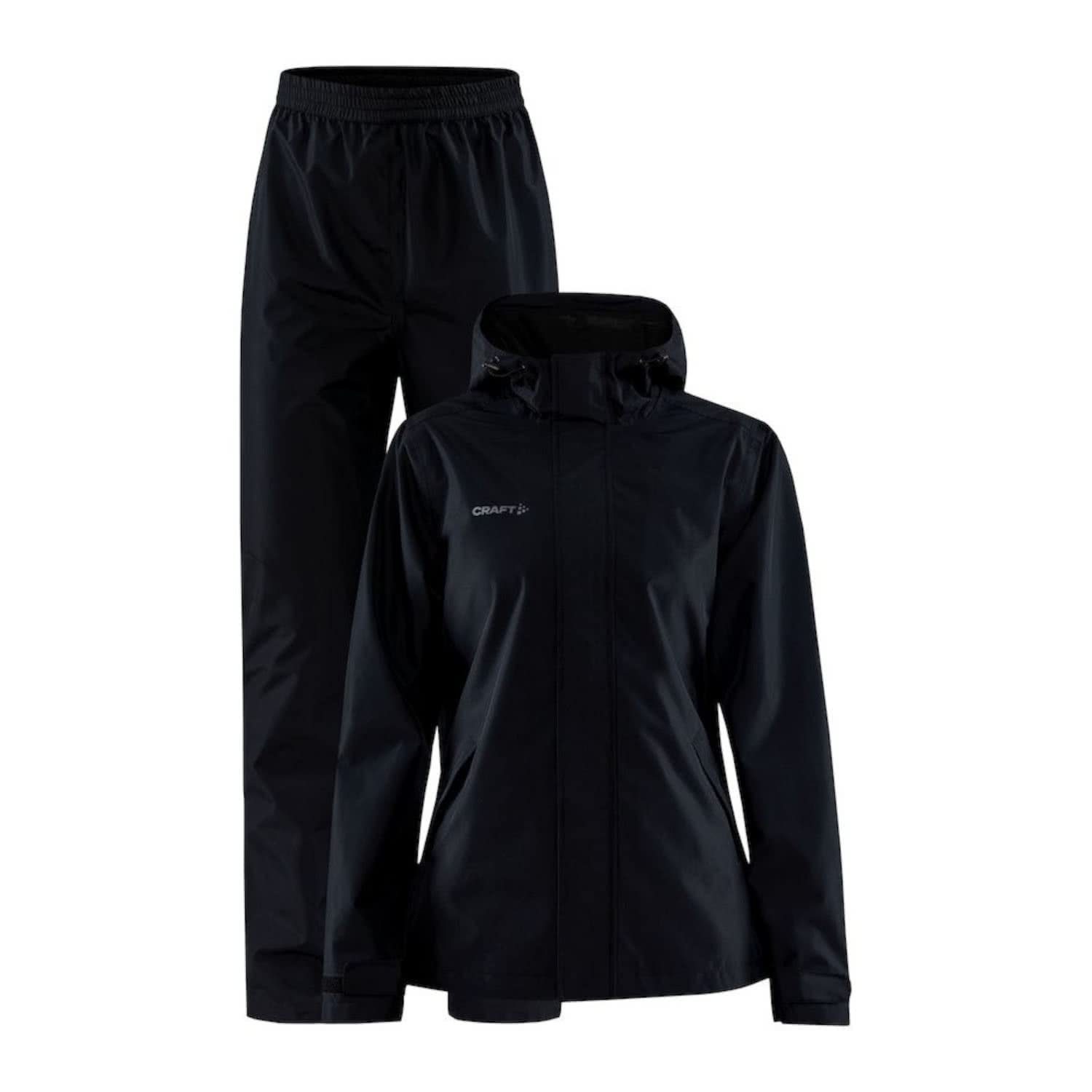 Craft CORE EXPLORE RAIN SET – Regenhose und Regenjacke (XL, Damen, Schwarz)