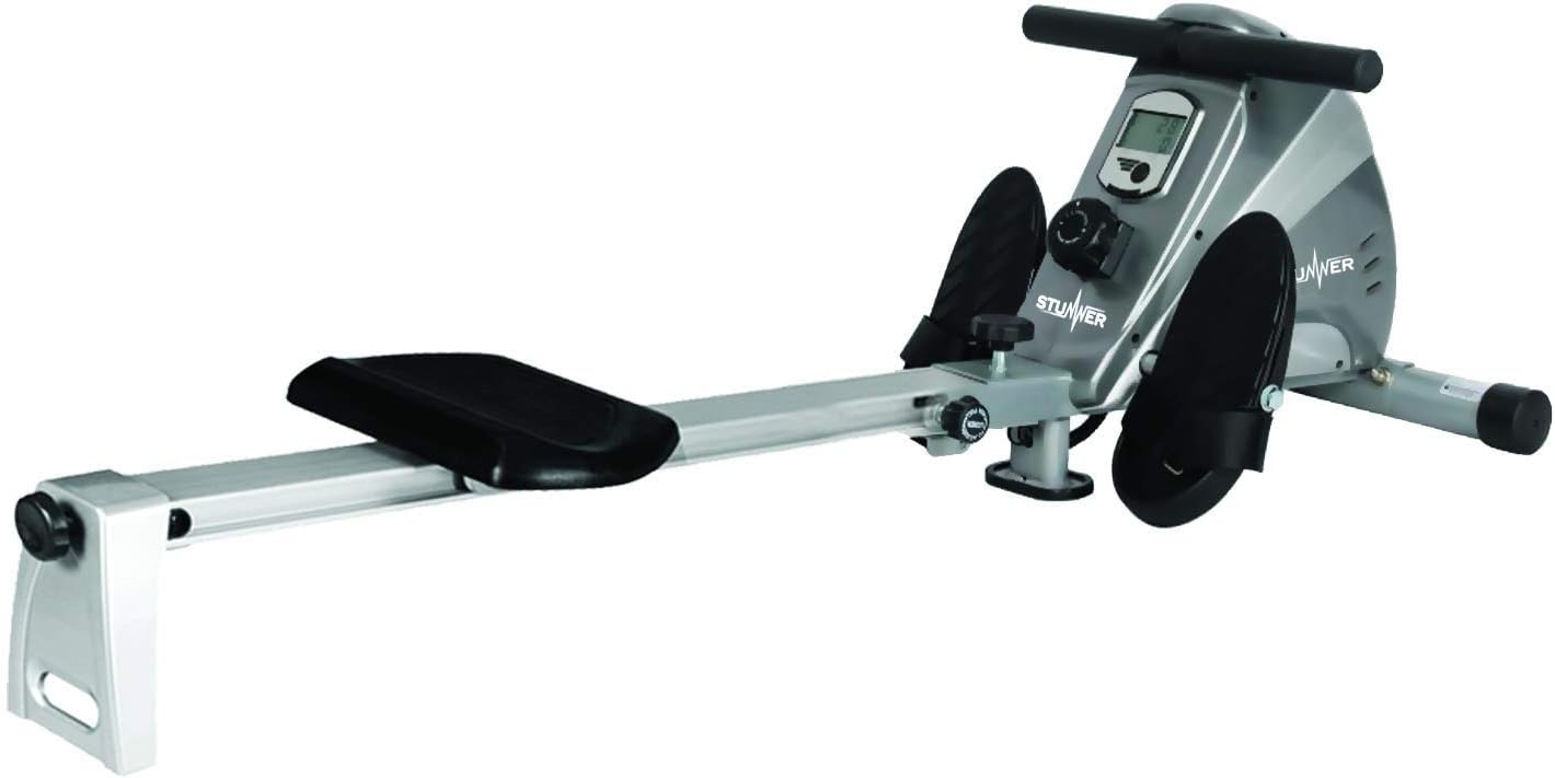 Stunner Fitness SRX-550 Magnetic Rowing Machine with 10 Resistance Levels & LCD Display for Full Body Cardio Workout at Home