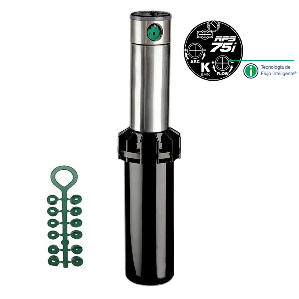 Suinga K-Rain RPS75I Irrigazione Irrigazione 3/4'' Inox | Portata da 4 a 14,6 m | Irrigatore da giardino con angolo regolabile | Controllo della portata | Pressione da 2,1 a 4,8 bar