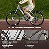 ACTBEST Core Electric Bike for Adults - 468Wh Removable Battery, 26 inch Step Thru Electric Bicycle, Peak 750W Brushless Motor Cityrun Ebike, with 7 Speed, Up to 50 Miles, E-Bikes, Grey #5