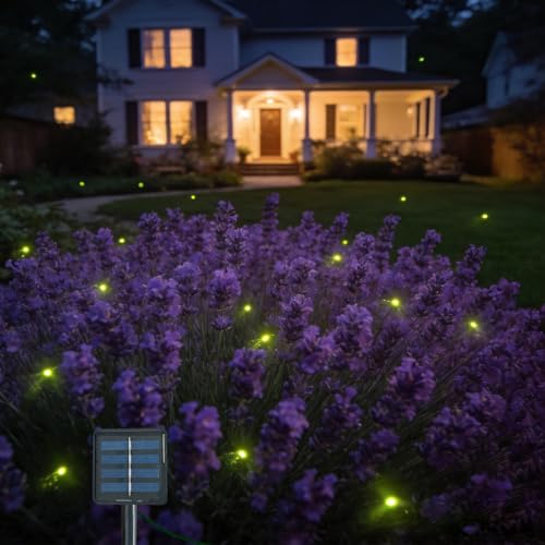 Pikvnoio Solar Garden Lights Outdoor Firefly Light 22 LED Twinkle Fireflies