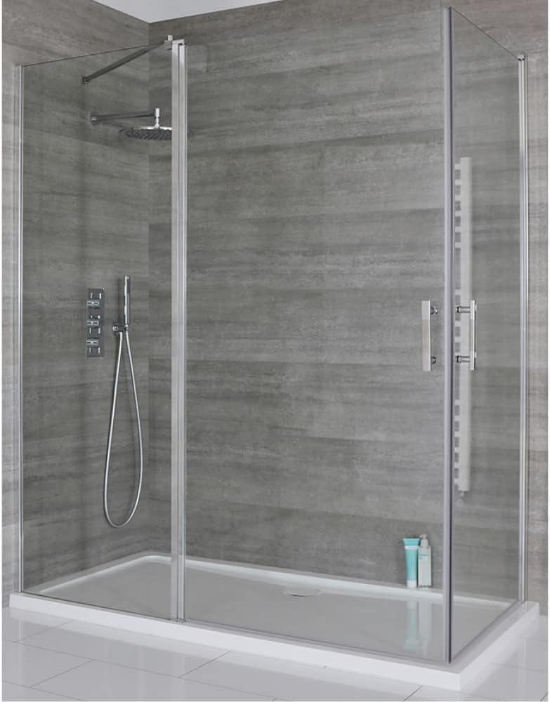 Milano Portland Chrome Corner Double Hinged Door Shower Enclosure
