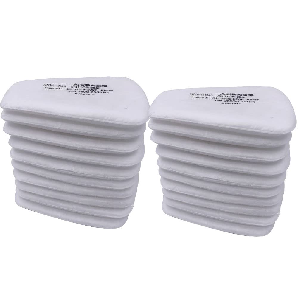 5N11 5P71 Particulate Replacement Filter Cotton for 3m 6000/6200/7502/6800/7501/FF402 Half Full Face Gas Respirator,Anti Particles Replaced of Formaldehyde Spray Paint Chemical Mask White
