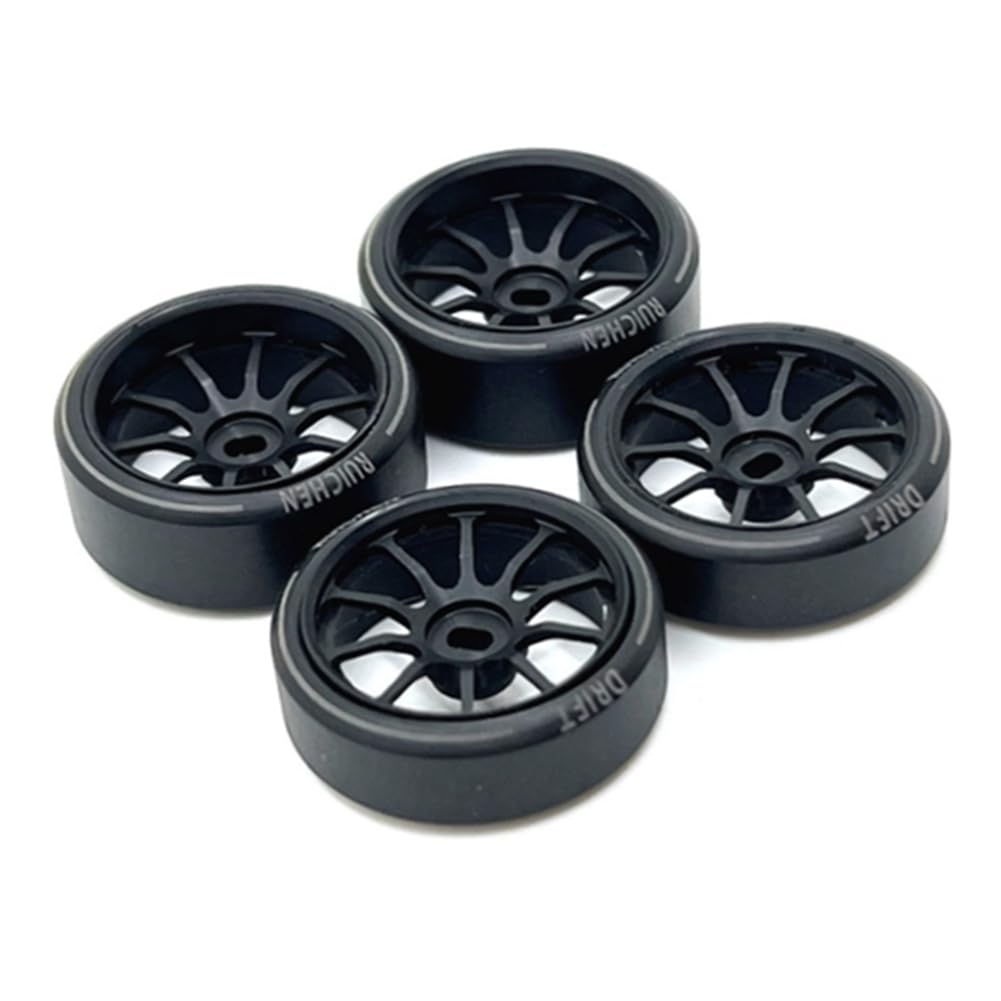 4 Llantas Metálicas Con Neumáticos De Deriva Para Mini-Z K969 K989 P929 (1/28)