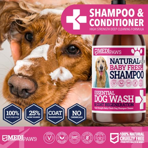 MediPaws Shampoo for Dogs 1000ml, Babyfresh Shampoo - Image 2