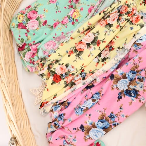 Image of AQOKKA Baby Swaddle Blankets with Bow Hat Headband Set Infant Receiving Blankets Swaddles for Newborns Unisex Toddler Swaddle Wrap Sets for Baby Girls Boys Nursery Warm Shower Gift
