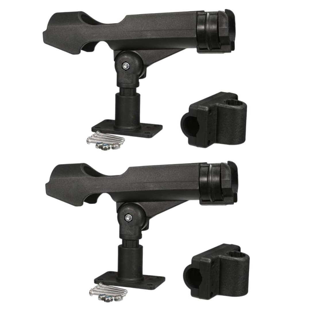 Vervevum Power Lock Rod Holder Boat Kayak Fishing Rod Holder 360 Degree Rotatable Adjustable Fishing Rack for Boat 2PCS, Kayak